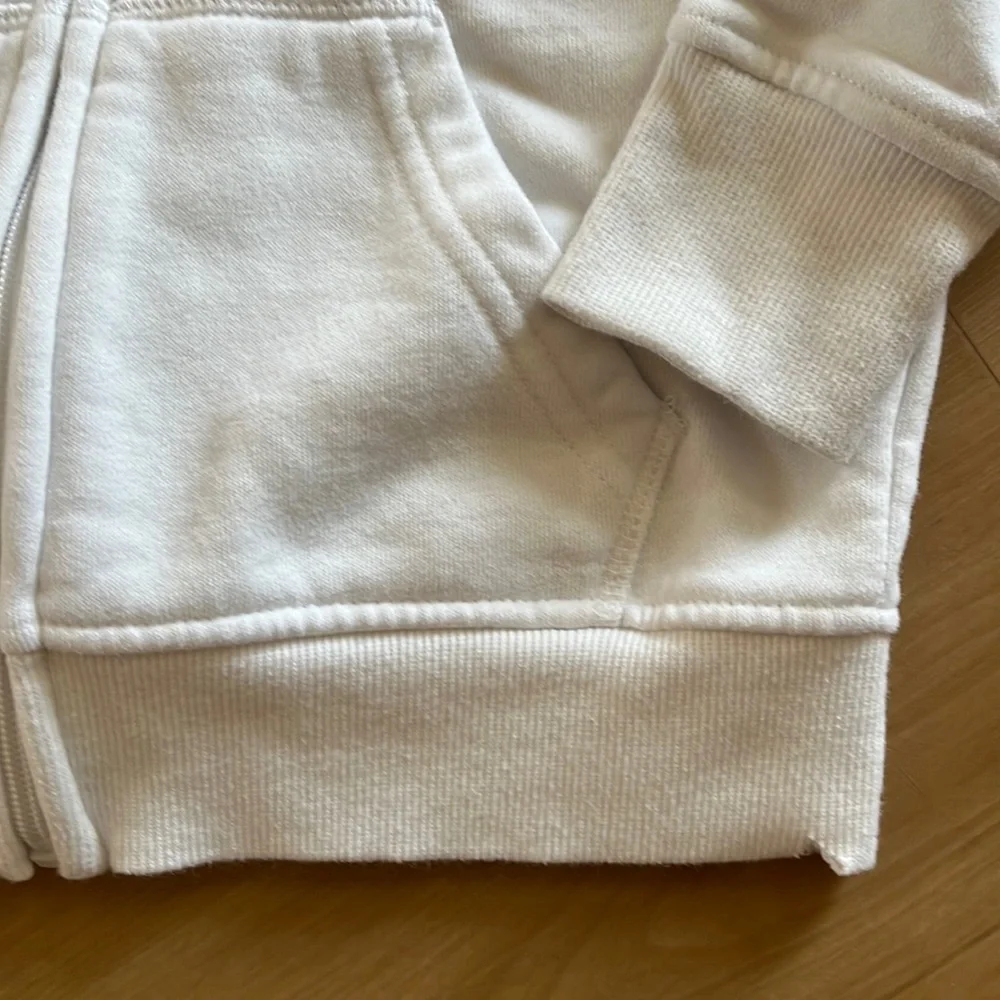 🎄CHAMPION GIRLS WHITE & PINK HOODIE SIZE 5
